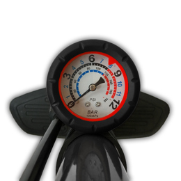 440250.GRA LYNX Pompe à vélo Typhoon 23 x 10 x 63 cm