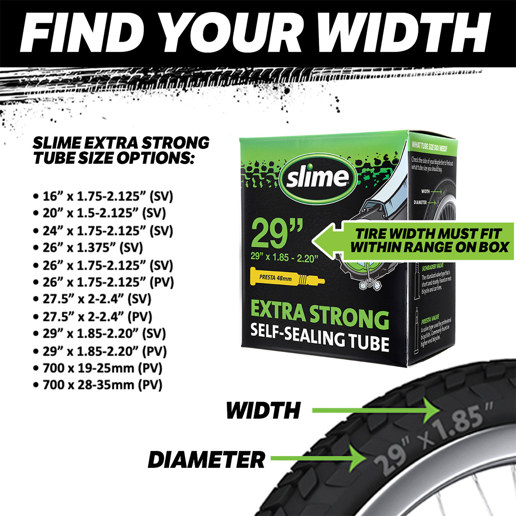 40FC.30099 SLIME Slime zelfdichtende anti-lek binnenband 27.5 Inch SV 27.5