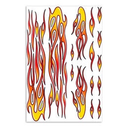 98.048716 MERKLOOS Set d'autocollants nouvelles flammes 200 x 300 mm