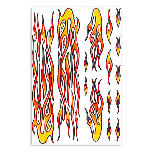 98.048716 MERKLOOS Set d'autocollants nouvelles flammes 200 x 300 mm