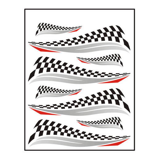 980579 MERKLOOS Set d'autocollants drapeau de finition 240 x 200 mm