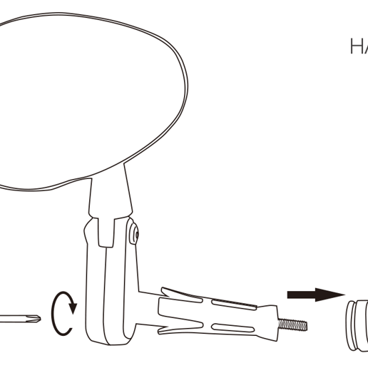 421105 LYNX Bicycle mirror (left) <-> 113 x 77 mm
