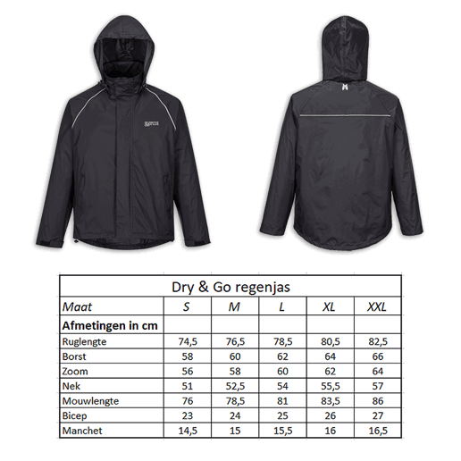 610910.30.L LYNX Rain jacket Dry & Go L 78.5 x 62 x 60 cm