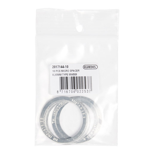 74.2017144-10 ELVEDES Micro spacers MW006 (10x) 1 1/8