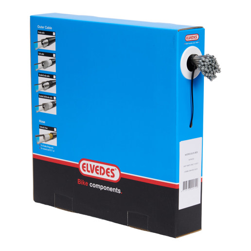 74.6472RVS-SLICK-BOX ELVEDES Schaltseil innen Slick Edelstahl 2250 mm ø 1,1 mm (100x) 1 x 19 ø 1,1 x 2250 / ø 4 x 4 mm