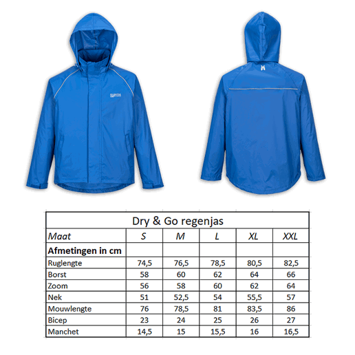 610915.50.XXL LYNX Regenjas Dry & Go XXL 82.5 x 66 x 64 cm