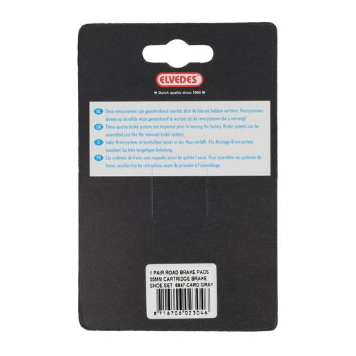 74.6847-CARD ELVEDES Aluminium cartridge remblokken race 55 mm set 55 mm