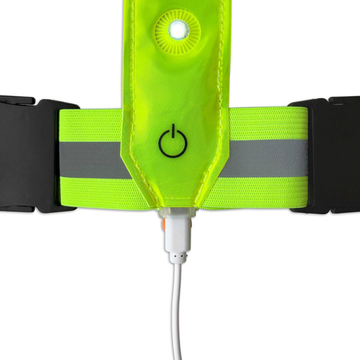 429005.BLA LYNX LED gilet de réflection USB