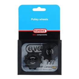 74.CP2017100 ELVEDES Jeu de galets de dérailleur 2 × 11 dents avec roulements étanches en acier inoxydable