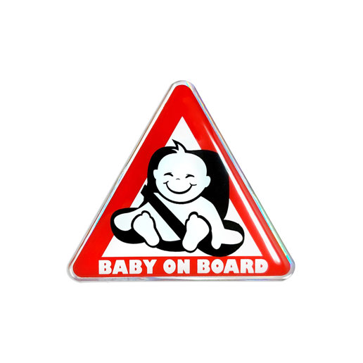 092196 MERKLOOS Bébé à bord dans le siège 3D autocollant 60 x 65 mm