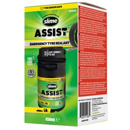 40P.050188 SLIME Slime Assist Anti-crevaison d'urgence pour pneus 450 ml / Recharge kit Smart Repair Plus 9 x 9 x 16.5 cm