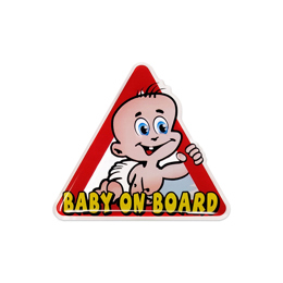 092195 MERKLOOS Bébé à bord autocollant 3D 60 x 65 mm