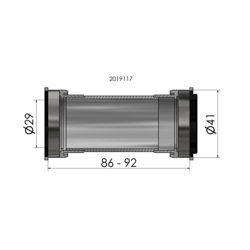 74.2019117 ELVEDES Support de pédalier Press Fit Sram DUB PF BB86/92 41mm 41 mm