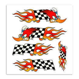 980689 MERKLOOS Set d'autocollants Woodpecker drapeau de finition 200 x 240 mm