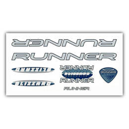 092077 MERKLOOS Set d'autocollants pour cadre de vélo Runner Blizzard bleu 140 x 260 mm