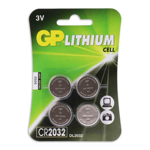 430980 GP CR2032 Lithium-Knopfzellen 3 V 4PK