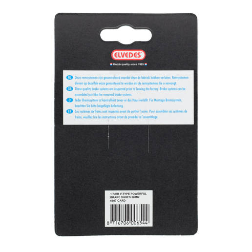 74.6807-CARD ELVEDES V-brake remblokken 60 mm set 60 mm